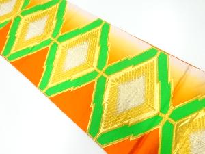 アンティーク　菱に若松模様織出し袋帯（材料）